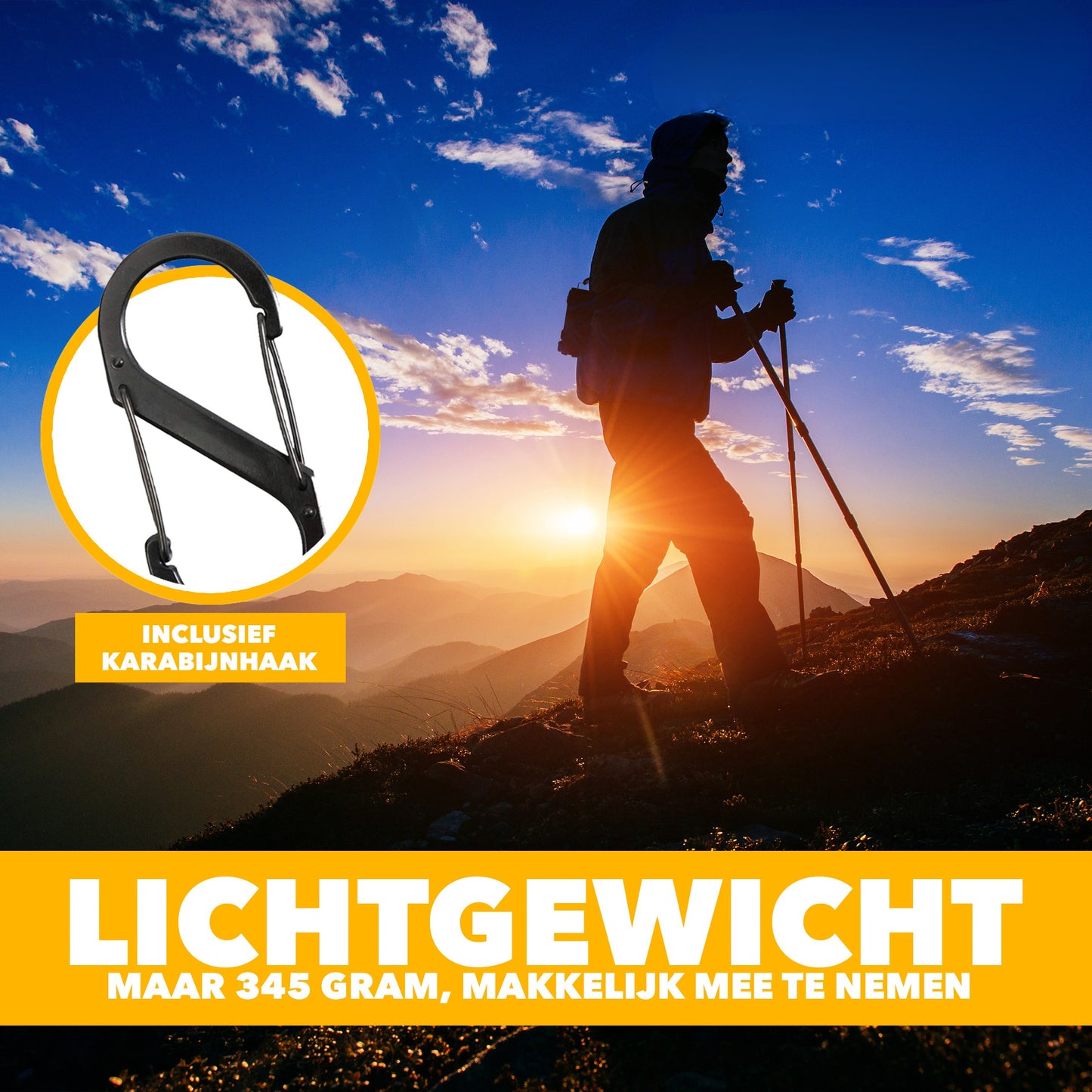 Oplaadbare Campinglamp 800 Lumen – 3-in-1 Zaklamp, Tentlamp & Powerbank